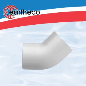 PVC 45 Deg Bend White 50mm